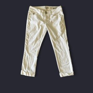 Indigo Rein White Ankle Cropped Jeans